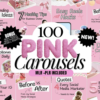 100 Pink Instagram Carousel Templates | Aesthetic Canva PLR MRR | Viral Content for Coaches & Influencers | DFY Social Media