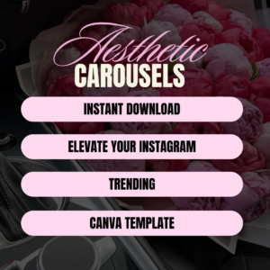 100 Pink Instagram Carousel Templates | Aesthetic Canva PLR MRR | Viral Content for Coaches & Influencers | DFY Social Media