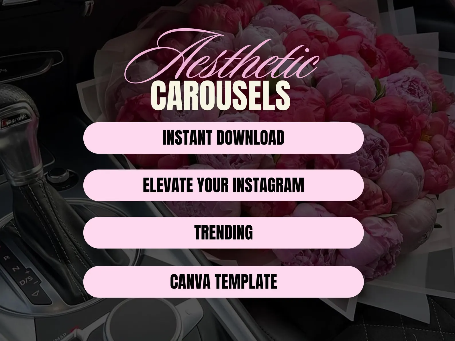 100 Pink Instagram Carousel Templates | Aesthetic Canva PLR MRR | Viral Content for Coaches & Influencers | DFY Social Media - Image 4