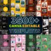 3500+ Social Media Templates Mega Bundle | Ultimate Canva Design Kit for Instagram, Facebook & Pinterest | Lifetime Content Marketing Asset