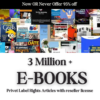 The Ultimate Digital Library: 3 Million+ Ebooks & PLR Articles Bundle | Master Resell Rights | Massive Content Marketing Asset
