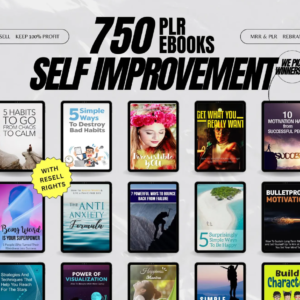 750 Self-Improvement Ebook Bundle | Premium PLR & Master Resell Rights | Digital Marketing Asset & Coaching Library