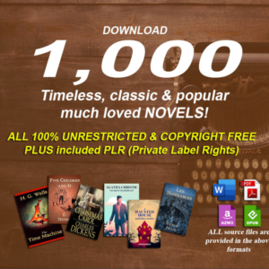 TITLE 1,000 Timeless Classic Novels | Ultimate PLR Library & Resell Rights Bundle | Editable Word & PDF Formats