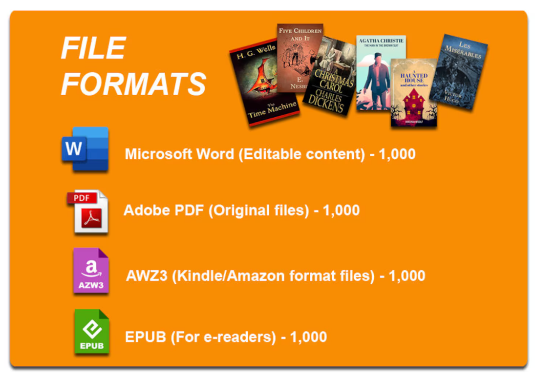 TITLE 1,000 Timeless Classic Novels | Ultimate PLR Library & Resell Rights Bundle | Editable Word & PDF Formats - Image 5